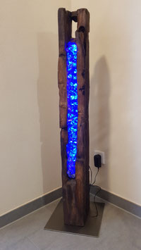 Stele aus Eiche Balken mit LED Beleuchtung