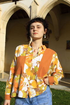 chemise parpalhol imprimé teraccotta