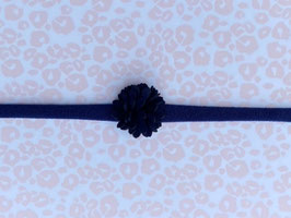 Newborn haarbandje navy bloemetje fijn