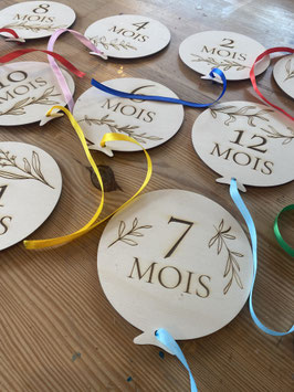 Naissance - Cartes étapes Thème ballons