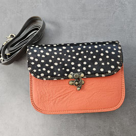 Handtasche orange mit Pünktchenprint Spanish Lock