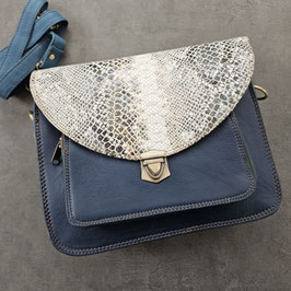Ledertasche Blau Prägeleder MOD LA11