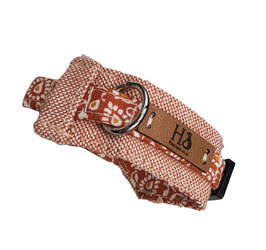 Windhundhalsband / Paisly Flower Terracotta / Größe XXS