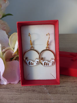 Boucles d'Oreilles Chats Relax