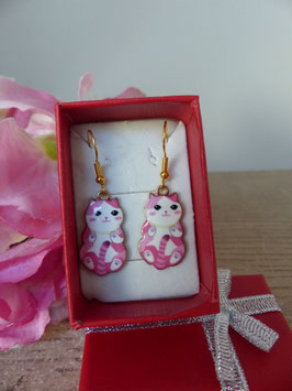 Boucles d'Oreilles Chatons