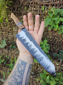 Gyuto/ Kirisuke Fulltang - Stainless San Mai 1.2419 - Ahornmaser + TruStone