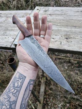 Chefknife, 120 Layer Damascus; Desert Ironwood