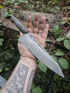 Gyuto Fulltang "Andi Knoll" - 50 Layer Damascus - Pappelmaser Schwarz