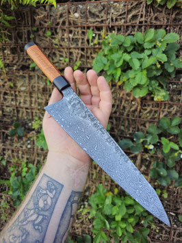 Gyuto - Raindrop 120L - Curly Narra