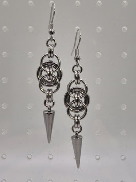 Chainmaille Ohrringe "Helm Chain mit Spike"