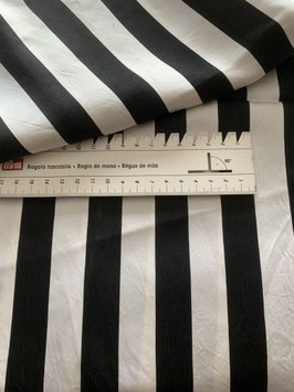 Plastron / Day Cravat Wunschanfertigung schwarz weiß quer gestreift