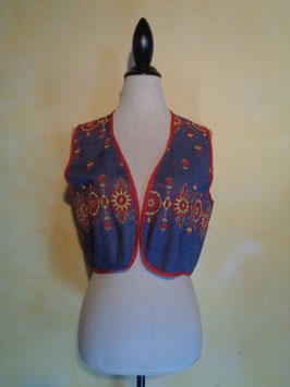 Gilet brodé 70's T.40