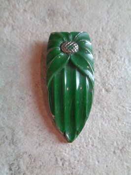 Clip de corsage vert 40's