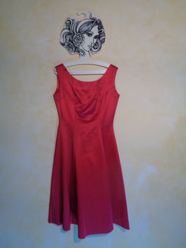 Robe satin rouge 60's T.34