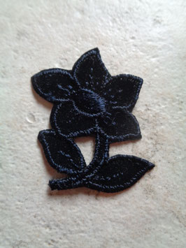 Appliqué fleur velours