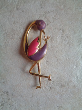 Broche flamand rose