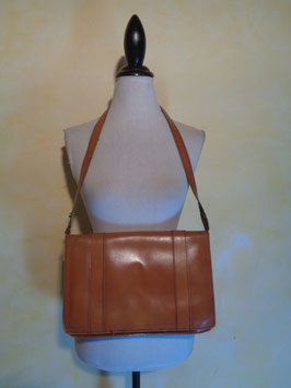 Pochette en cuir caramel 60's