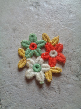 Appliqué fleurs 60's