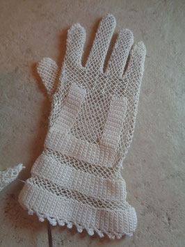 Gants crochet blancs 40's