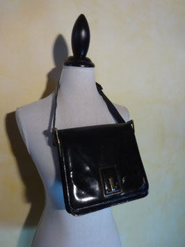 Sac à main cuir verni 60's