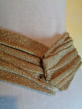 Ceinture lamée dorée 60's