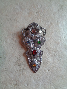 Clip de corsage fleur rose 40's