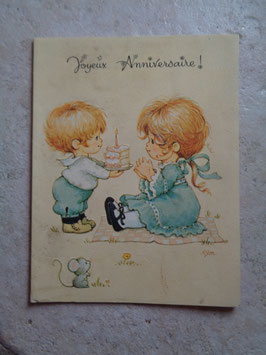 Carte d'anniversaire 70's