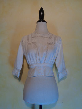 Corsage blanc 1900 T.36