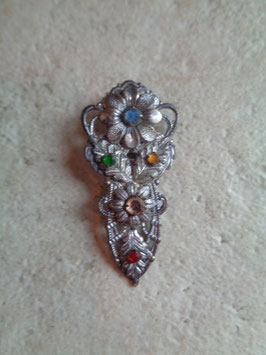Clip de corsage fleur bleue 40's