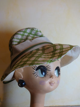 Chapeau carreaux vert 60's