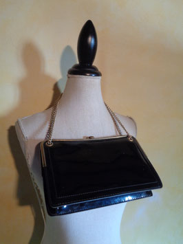 Sac à main cuir verni 60's