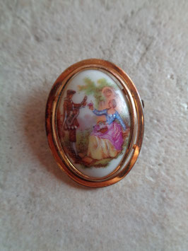 Broche porcelaine