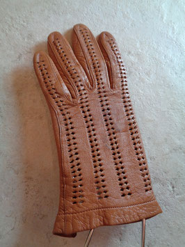 Gants cuir ajourés 70's