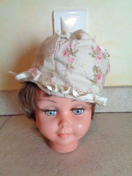 Cloche paille et tissu