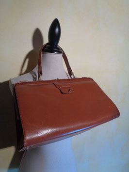 Sac tout cuir caramel 50's