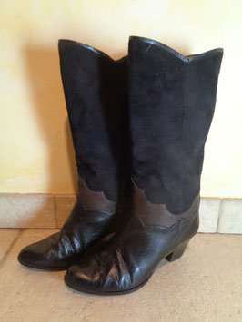 Bottes cuir et veau velours P.37