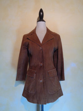 Veste peau 70's T.38