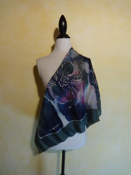 Foulard soie fleur