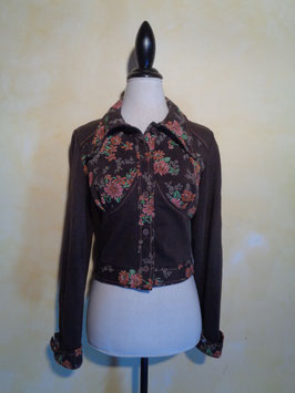 Veste fleurie 70's T.38