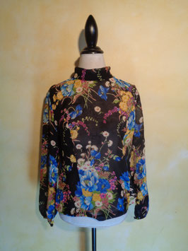 Blouse power flower 70's T.38