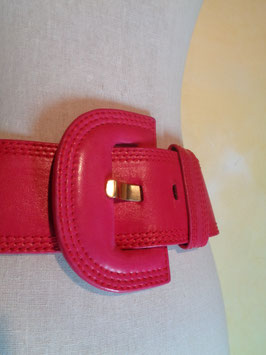 Ceinture cuir rose