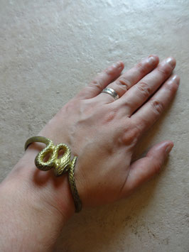 Bracelet serpent doré