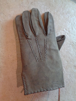 Gants cuir gris 70's