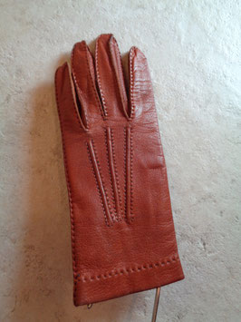 Gants cuir marron 70's