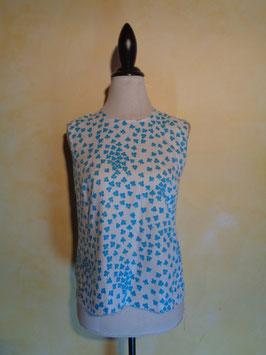 Top en coton fleuri 60's T.38