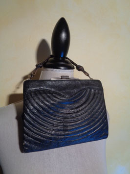 Pochette cuir noir 40's