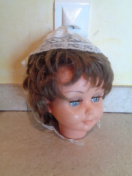 Bonnet coton et dentelle 1900