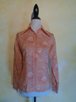 Chemise roses 70's T.38