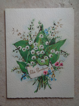 Carte  muguet Porte bonheur