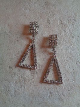 Boucles d'oreille triangle strass